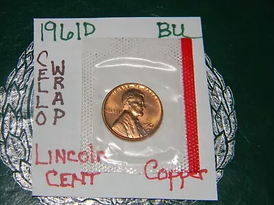 1961 D Lincoln Memorial Cent - Scarce [BRILLIANT UNC]  Better Date-RED & SHINY!! • $0.99