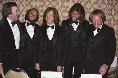 Pop Vocal Trio The Bee Gees With Australian Music Entrepreneur Rob - Old Photo 1 • $8.50