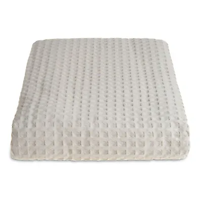 £29.99 • Buy 100% Cotton Hotel Quality Waffle Throw Blanket Double 175cm 225cm In Taupe