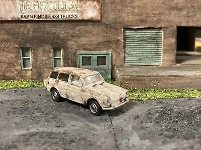 VW Type 3 Squareback Wagon Rusty Weathered Custom 1/64 Diecast Car Barn Find • $27.95