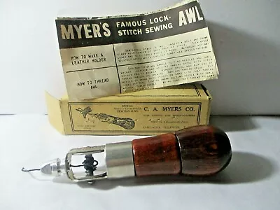 Vintage Combination Sewing Awl For Harness Saddle Canvas C.A. Myers Co. • $15