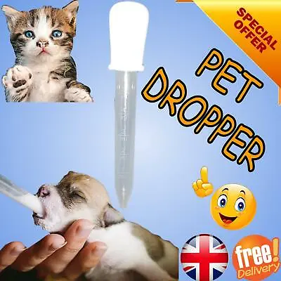 Pet Animal Medicine Food Feeder Dropper Pipette Dog Rabbit Kitten Puppy Cat UK • £2.45