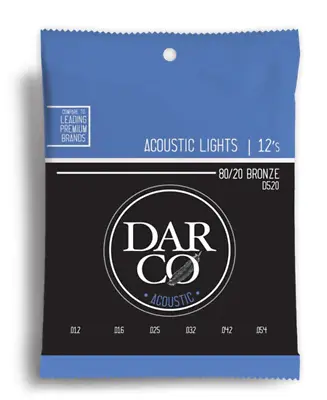 Darco Acoustic 80/20 Bronze Light Guitar String Set (12-54) • $11.90