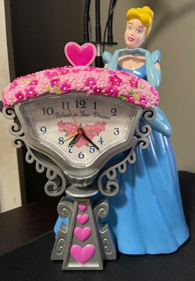 Cinderella Believe In Your Dreams Alarm Clock Coin Bank Vintage - Tested! • $9.99