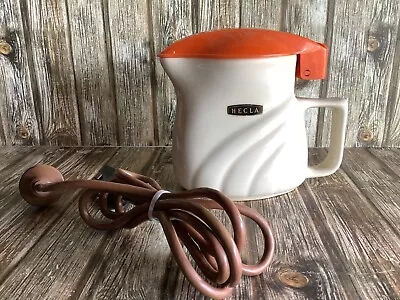 Vintage Hecla Kettle Clean Element Power Chord Tested Working Orange • $88