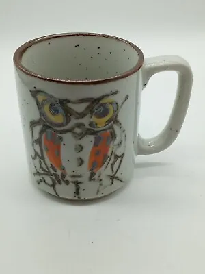 Vintage Owl Stoneware Speckled Coffee Mug Hand-painted Otagiri Cup  • $4