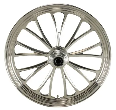 Ultima Polished Manhattan 21x2.15 Front Single Disc Wheel For Harley & Customs • $417.59