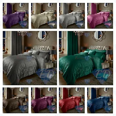 £6.45 • Buy Luxury Crushed Velvet Quilt Duvet Cover Bedding Linen Set Housewife Pillowcases