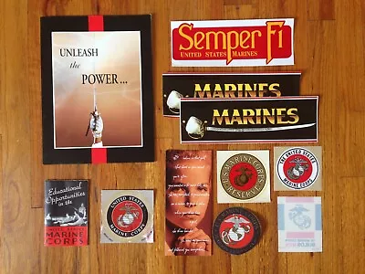 USMC Marine Corps Vintage Recruiting WWII To 90s Rare Decals Stickers • $45