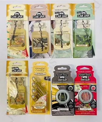 Yankee Candle Car Jar Car Air Freshener Car Vent Clip & Stick*Choice Of Scents* • £3.65