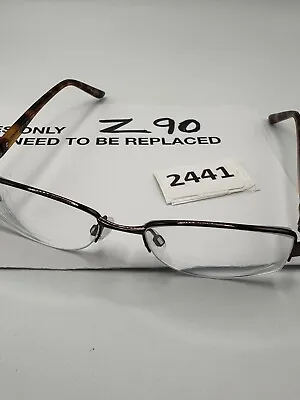 ELLE EL13392 BR Eyeglasses Frame 52-17-135 Half Rimless Brown Polish • $13.50