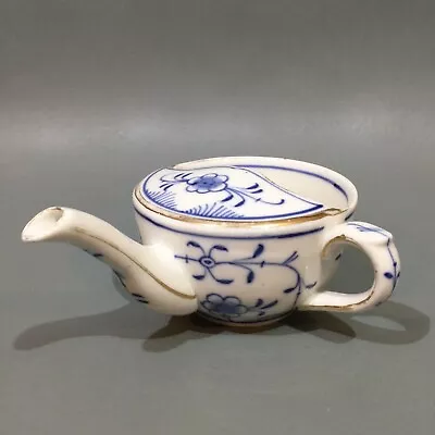 Vintage Blue & White Porcelain Invalid Feeding Cup • £7.95