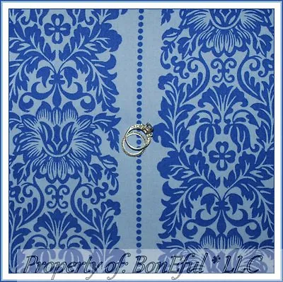 BonEful FABRIC Cotton Quilt Blue VTG Dot Easter Flower Stripe Damask Toile SCRAP • $0.65