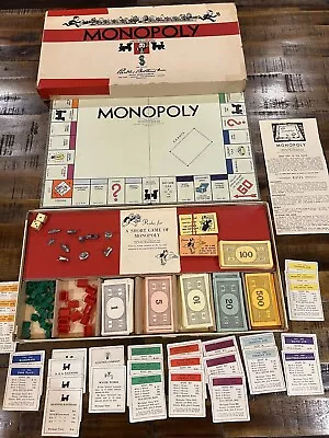 Vintage Board Game: Famous White Box Monopoly No. 9  1936 - 1954 • $50