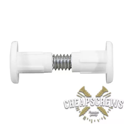 28mm White Cabinet Connector Bolts Kitchen Bedroom Cabinet Cupboard TIMCO • £2.79