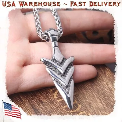 Viking Norse Mythology Odin's Spear Gungnir Pendant Stainless Steel Jewelry • $32.99