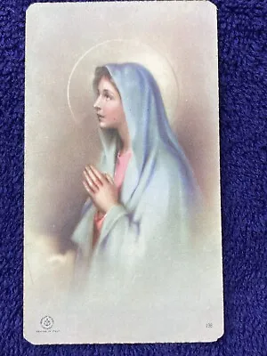 $1.75 • Buy Vintage Catholic Holy Prayer/ Funeral Remembrance Card Of Immaculate Mary