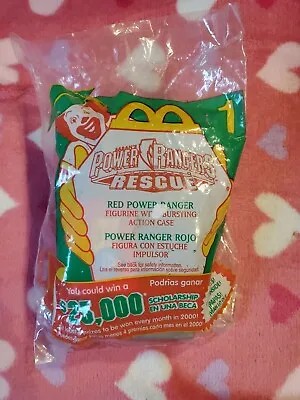 2000 Mcdonalds Power Rangers Rescue Happy Meal Toy Red Power Ranger - #1 - New • $1.49