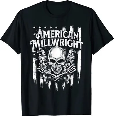 American Millwright - Patriotic USA Flag Machinist Engineer T-Shirt M-3XL • $21.99