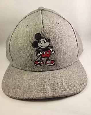 Vans Disney Mickey Mouse Gray Twill Adult Snapback Baseball Cap Hat Skate • £17.99