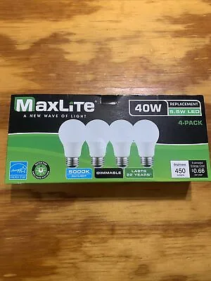 4 Pack New 40 Watt Equivalent  A19 LED Light Bulb Dimmable Daylight 5000k!!!! • $10.99