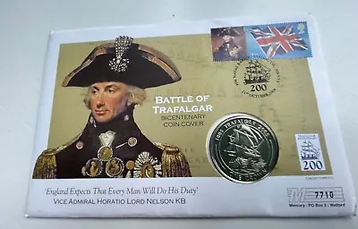 £0.99 • Buy Battle Of Trafalgar,1805-2005 One Crown Coin & Stamps Perfect Condition