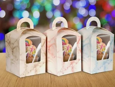 Single Cupcake Muffin Fairy Cake Boxes With Clear Windows ~  30 For £8.99 • £4.99