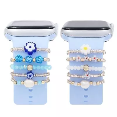 Jewelry Bracelet Decoration Pearl Metal Charms For Apple Watch Band Smart Watch • $15.13