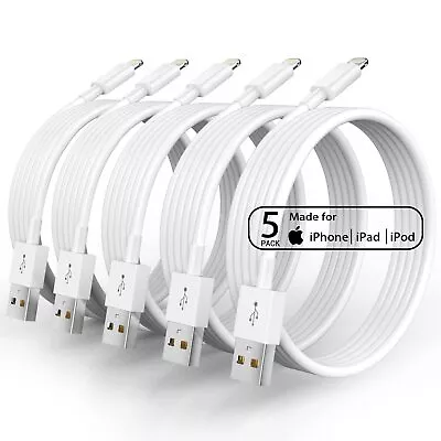 $15.90 • Buy 5 Pack(10FT)[Apple MFi Certified] IPhone Charger Long Lightning Cable Fast Ch...