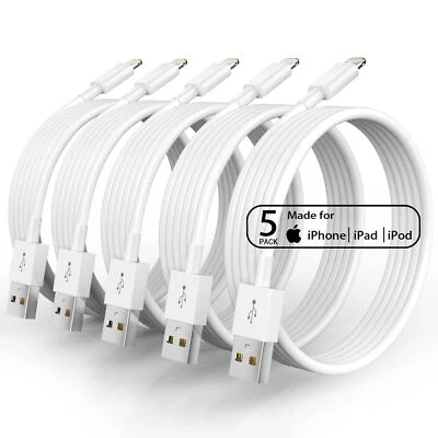 $15.90 • Buy 5 Pack(10FT)[Apple MFi Certified] IPhone Charger Long Lightning Cable Fast Ch...