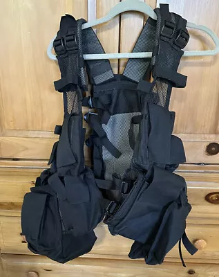 Voodoo Tactical Durban Assault Vest Black Adjustable W/Pockets Pouches Hydration • $57.50