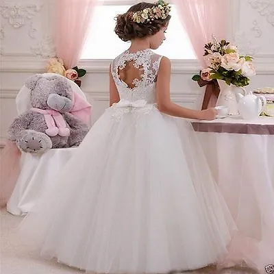 Communion Party Prom Princess Pageant Bridesmaid Wedding Flower Girls Dress • $47.49