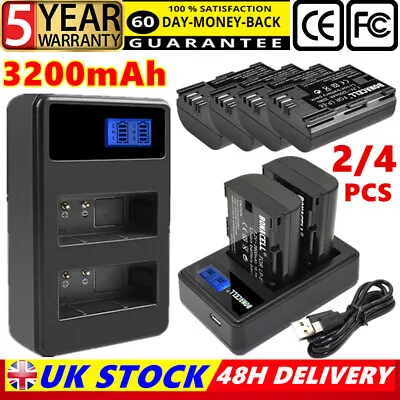 £17.99 • Buy LP-E6 LP-E6N Battery / USB Dual Charger For Canon EOS 5D MK II III 60D 60Da 70D