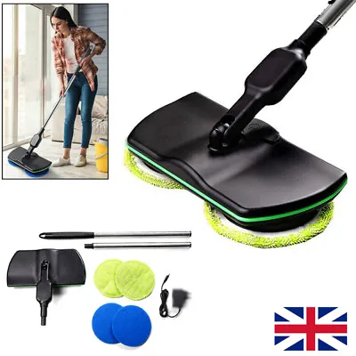 Handheld Electric Rechargeable Cordless Floor Cleaner Scrubber Polisher Mop Set • £21.99