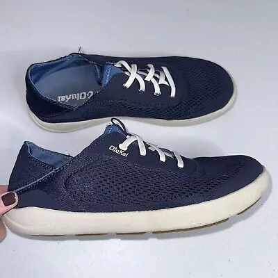 Olukai Men’s Moku Pa'e Sneaker Slip On Blue Size 8 • $29.99
