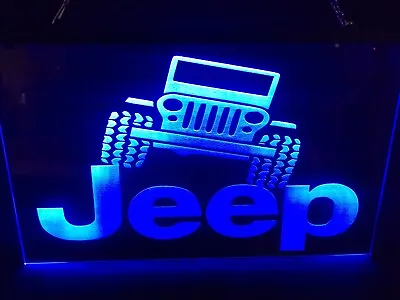 $34.88 • Buy Jeep Custom Led Neon Light Sign Garage Man Cave Bar ( You Pick Color)