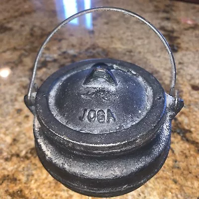 Small Cast Iron 3 1/2  JOGA Black Cauldron Ritual Bowl With Lid Metal Handle Rea • $19.99