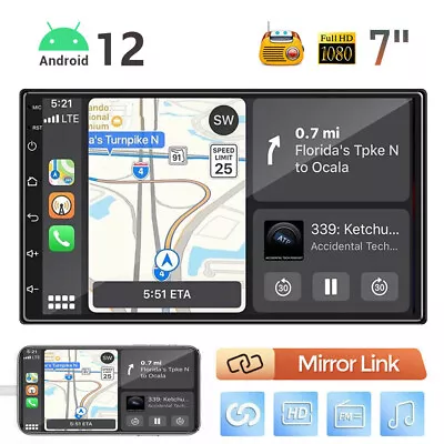 Android 13.0 7  Universal Touch Screen Car Stereo Radio GPS NAVI No DVD Player • $47.31