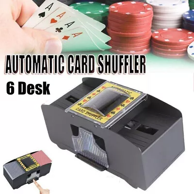 Card Shuffler Machine 6 Deck Automatic For Playing Card Battery Operated USA • $19.99