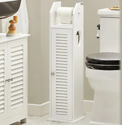 $54.99 • Buy SoBuy Free Standing Bathroom Toilet Paper Roll Holder BZR49-W