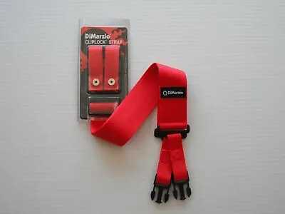 $26 • Buy Dimarzio Short Nylon Cliplock Strap 2 Inch Wide Red Short Dd2200s