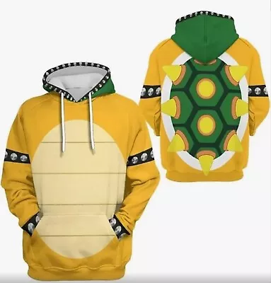 Bowser Cosplay Costume Hoodie  Adult M 3D Printed Hoodie Inside Hood Is Black • $12