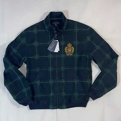 £75 • Buy Polo Ralph Lauren M Crest Harrington Jacket Chequer Tartan RRL STYLE