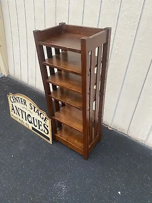 64984    Mission Oak Bookcase Curio Shelf • $525