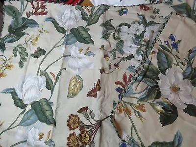 Williamsburg Waverly Magnolia Floral Butterfly King Pillow Sham Cover Vtg EUC • $49.99