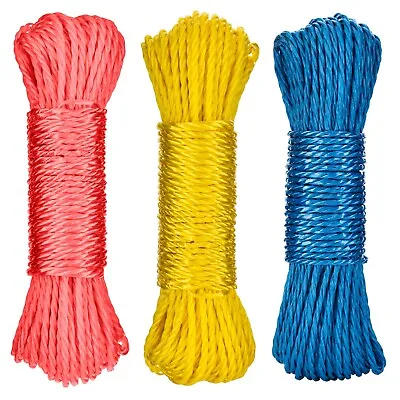 £6.99 • Buy Strong PP Washing Line Rope 30M Metres Clothes Laundry Dryer Camping DIY Garden