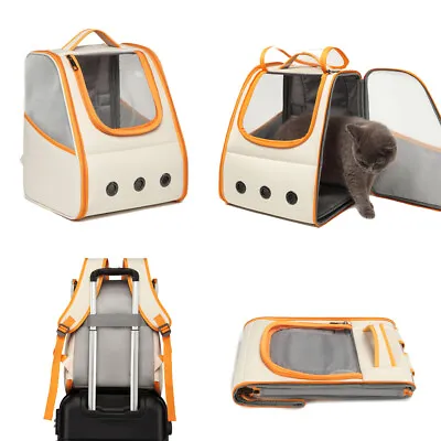 £14.99 • Buy Small Dog Carrier Backpack Cat Carrier Medium Pet Bag Airline Collapsible Puppy 