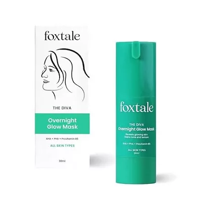 Foxtale The Diva Over Night Glow Mask | With 4% Glycolic Acid & 3% Lactic Acid | • $23.74