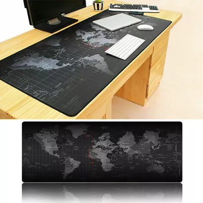 Pattern Mouse Mat Large Map Keyboard Pad Anti-slip Desk World Mousepad Gaming • $22.13