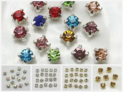 1440 Crystal Glass Rose Montees Rhinestone Gems 4mm SS16 Sew On Beads Wholesales • $11.65